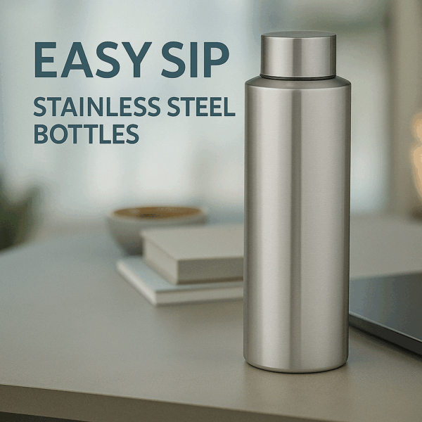 1Litre Stainless Steel Water Bottle, 1000ml Fridge Water Bottle