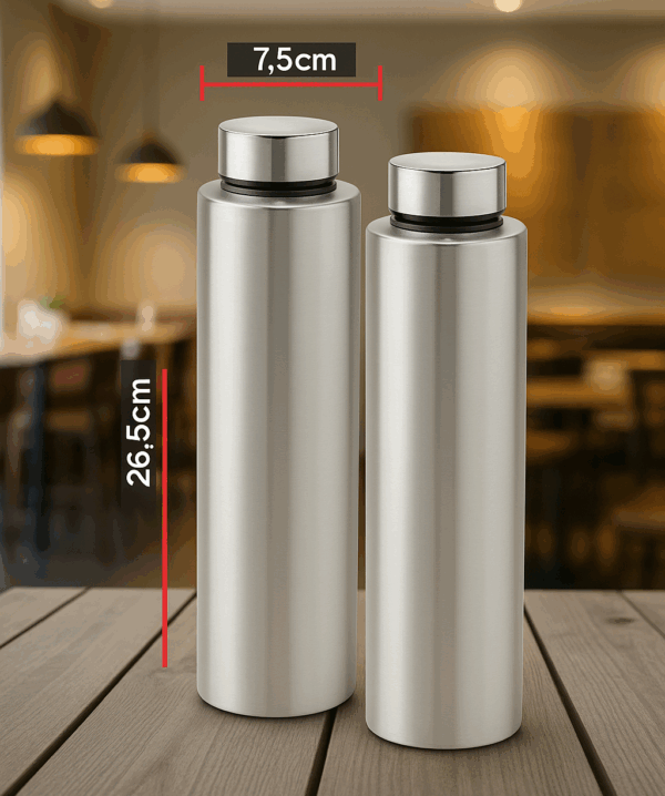 1Litre Stainless Steel Water Bottle, 1000ml Fridge Water Bottle - Image 2