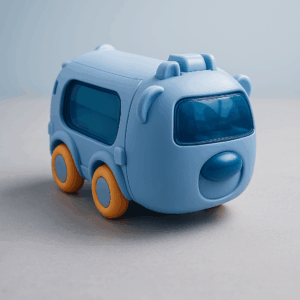 Cartoon Toy Bus Water Bottle with Straw | Plastic Portable Drinking Bottle for Boys & Girls | School Supplies Items| Water Cup With Shoulder Strap| Leak-Proof |Drink Cup Cartoon | (Peach)