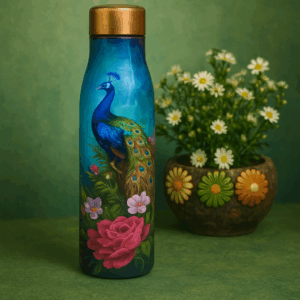Peacock Designer Copper Bottle 1L