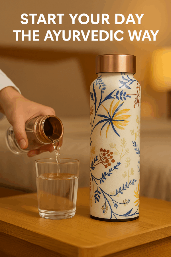 Minakari Copper Water Bottle (1000ml) – Leak-Proof, Ayurvedic Benefits, Floral Design for Home, Office & Gifting - Image 4