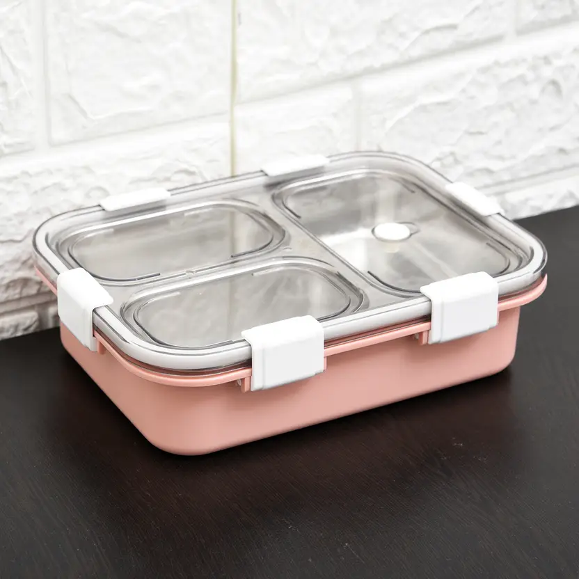 Lunch Box – Stainless Steel (Pink)