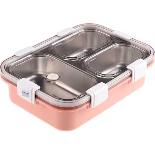Lunch Box – Stainless Steel (Pink) - Image 3