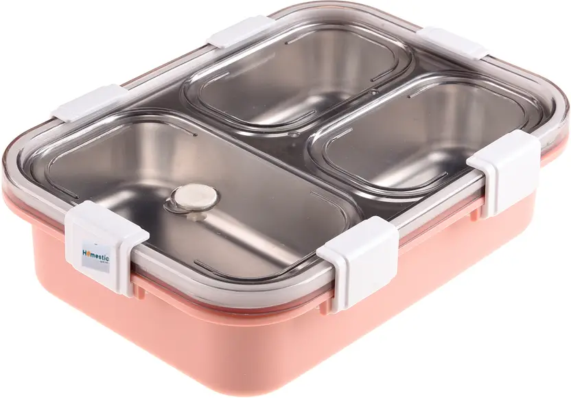 Lunch Box – Stainless Steel (Pink) - Image 3