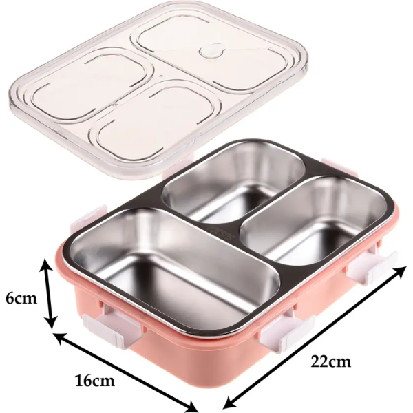 Lunch Box – Stainless Steel (Pink) - Image 5