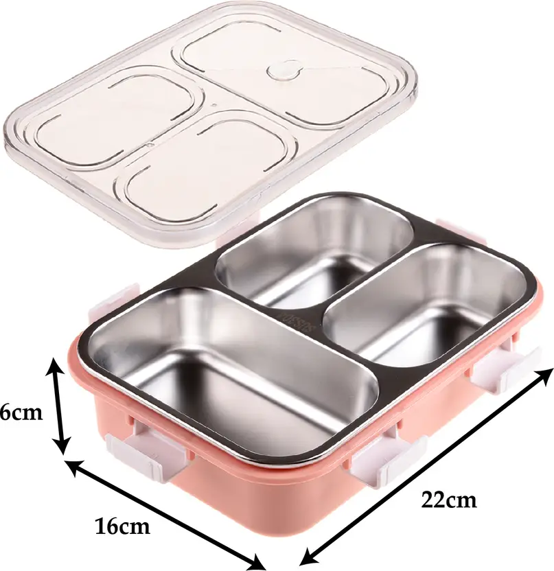 Lunch Box – Stainless Steel (Pink) - Image 5