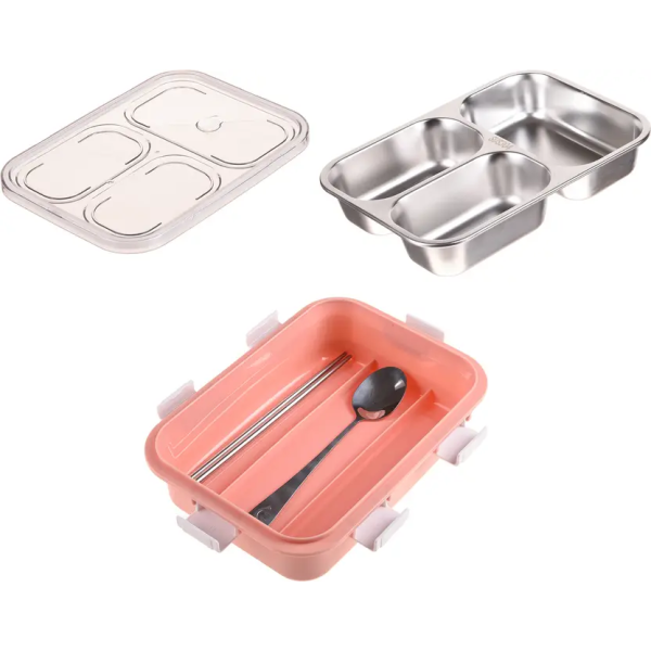 Lunch Box – Stainless Steel (Pink) - Image 7