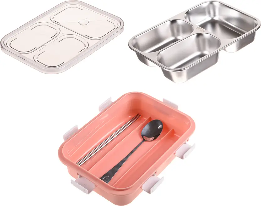 Lunch Box – Stainless Steel (Pink) - Image 7